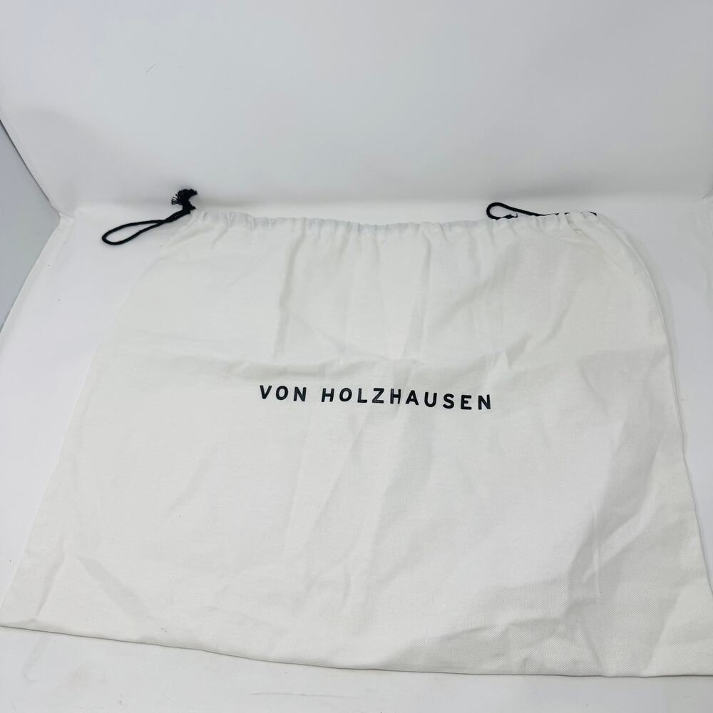 Von Holzhausen Cotton Dust Bag‎ White Logo Drawstring Storage Bag